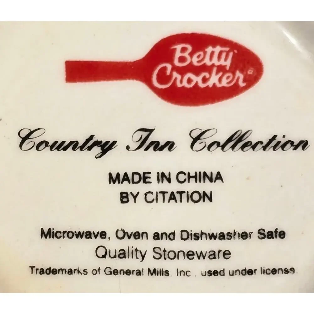 Betty Crocker Country Inn Collection Rooster Cup & Saucer Stoneware Set